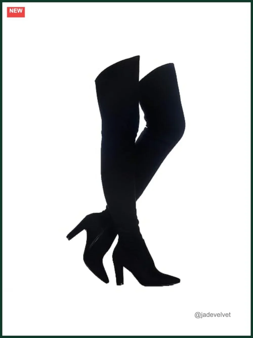 Women's Stretch Suede Chunky Heel Over-the-Knee Boots Thigh High